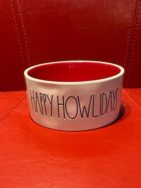 Rae Dunn “Happy Howlidays” Ceramic Pet Bowl